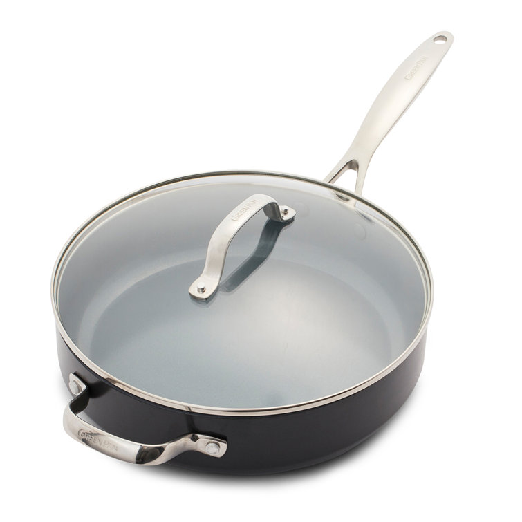 Greenpan 4.5 qt Non Stick HardAnodized Aluminum Saute Pan with Lid & Reviews Wayfair